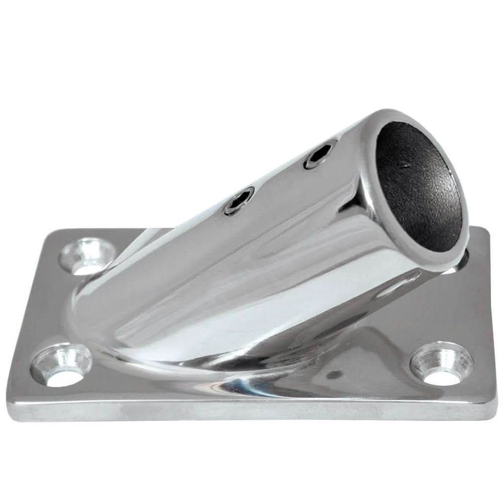 Whitecap " O.D. 30ø Rectangle Base SS Rail Fitting - 6078C