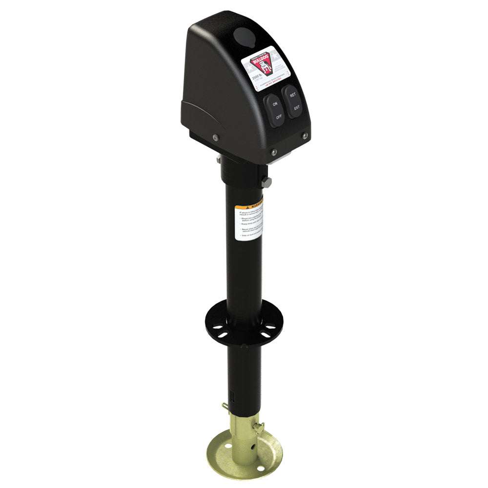 Bulldog 3,500lbs A-Frame RV jack with powered 12V drive and black cover