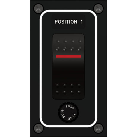 Paneltronics Waterproof Panel - DC 1-Position Illuminated Rocker Switch & Fuse - 9960010B