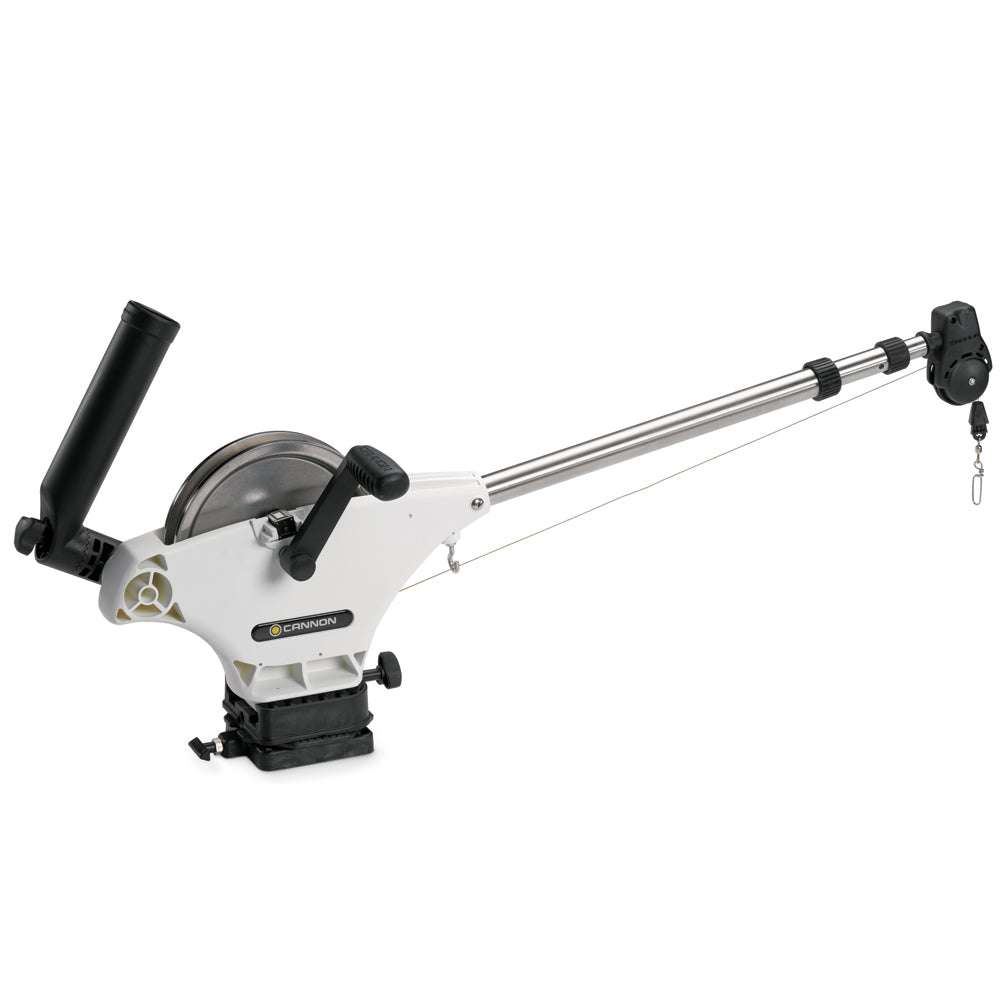 Cannon Uni-Troll 10 STX manual downrigger with fast retrieval and adjustable rod holder