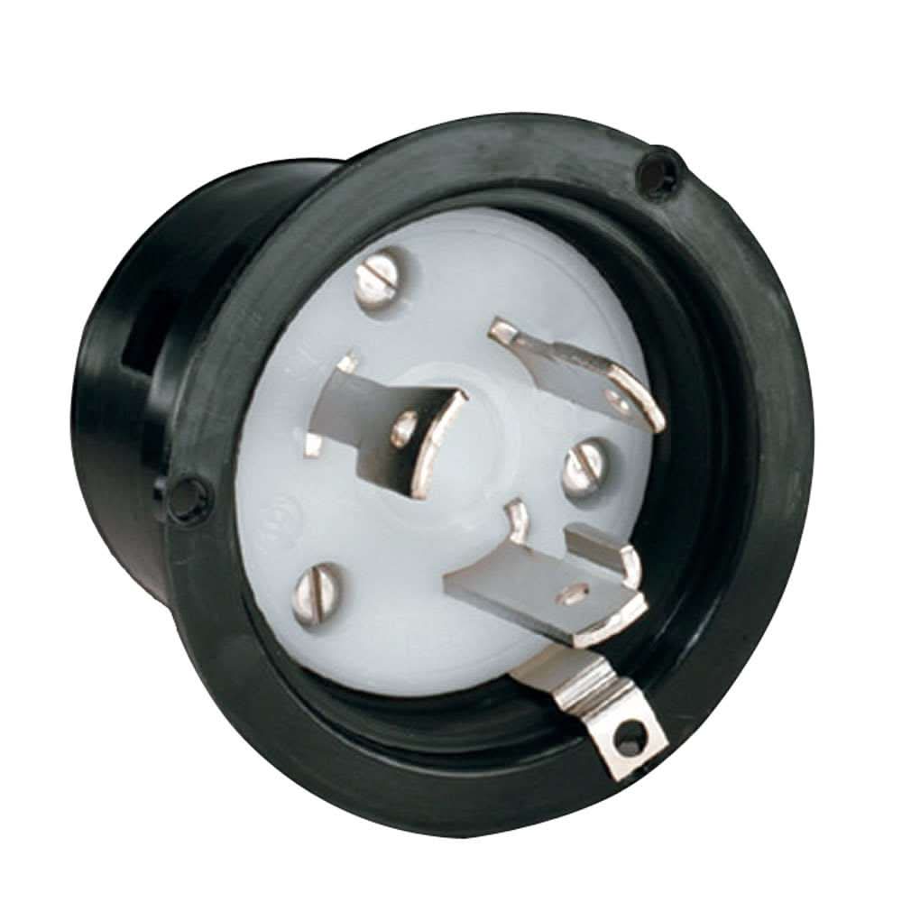 Marinco Replacement Interior 303 power inlet component with metal prongs and black housing