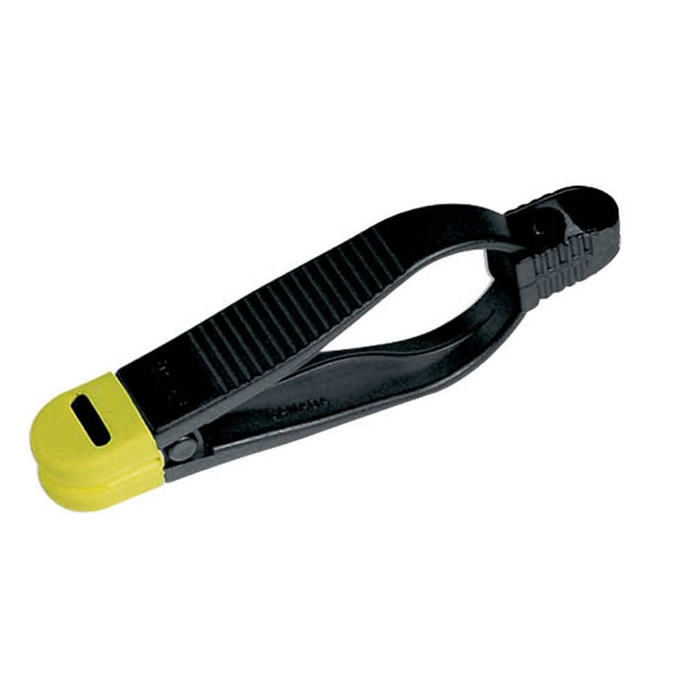 Scotty Power Grip Plus Release tool in black with yellow tip, not rigged, single unit view