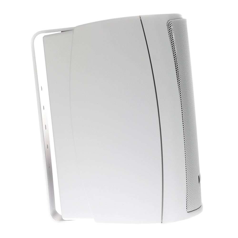 Fusion 4" Compact white marine box speaker with adjustable mounting bracket