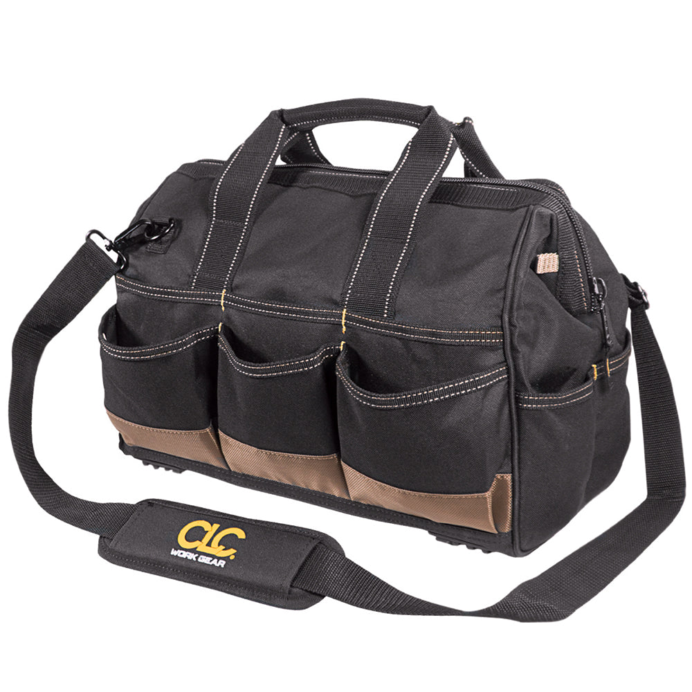 CLC 1534 16" Tool Bag with  Top-Side Plastic Parts Tray - 1534
