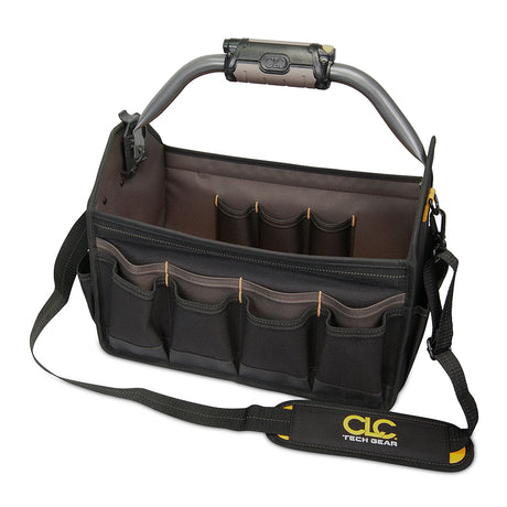 CLC L234 Tech Gear LED Lighted Handle 15" Open Top Tool Carrier - L234