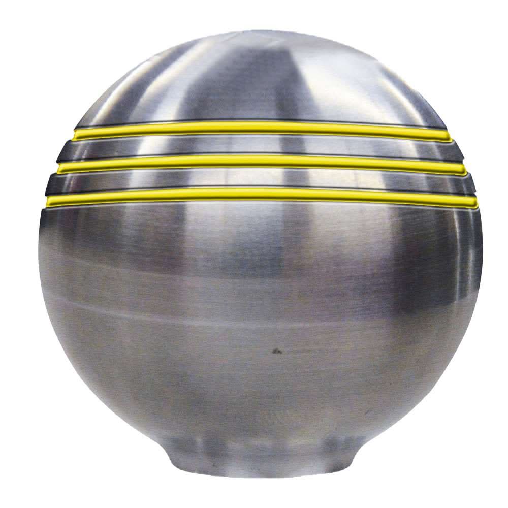 Ongaro throttle knob 1-7/8 inch stainless steel with gold grooves for marine controls
