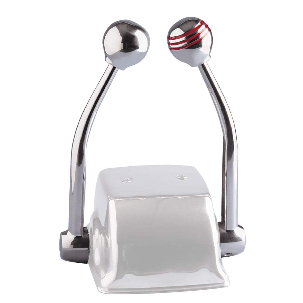 Ongaro Standard Control Arm Set with red throttle and plain shift knobs