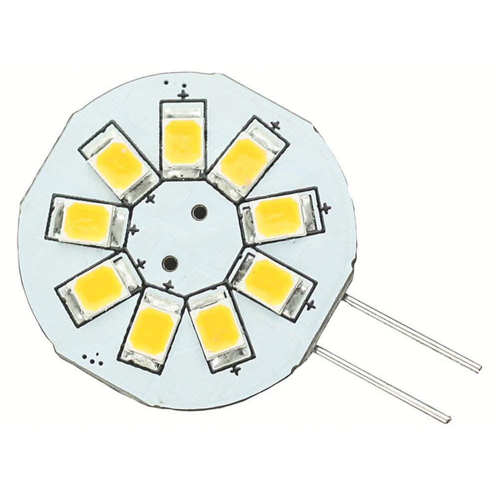 Lunasea G4 8 LED side pin light bulb warm white 123 lumens 12VAC 10-30VDC low heat