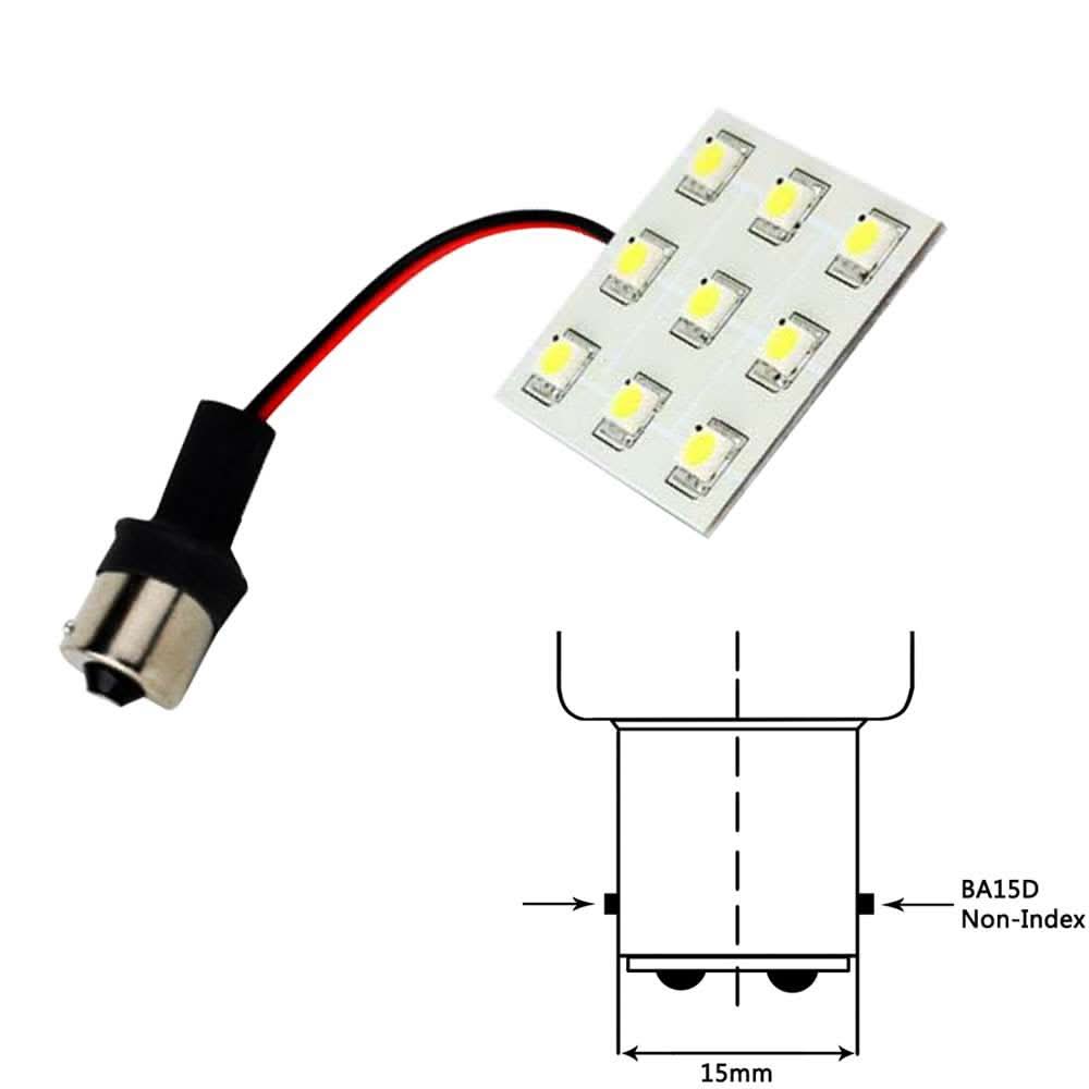 Lunasea Bayonet 9 LED Bulb BA15D with 149 lumens warm white light and 12VAC or 10-30VDC power.