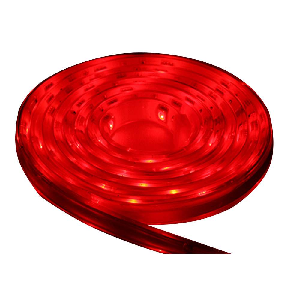 5-meter red Lunasea flexible strip LED with connector, waterproof and 12V.