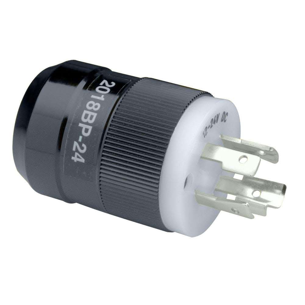 Marinco 2018BP-24 black trolling motor plug male 12-24V 60 amps
