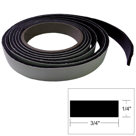 TACO Hatch Tape - 8'L x ¼"H x ¾"W - Black - V30-0748B8-2 - V30-0748B8-2