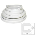 TACO Flexible Vinyl Trim - ¼" Opening x ½"W x 25'L - White - V30-1008W25-1 - V30-1008W25-1