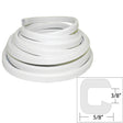 TACO Flexible Vinyl Trim - ⅜" Opening x ⅝"W x 25'L - White - V30-1312W25-1 - V30-1312W25-1