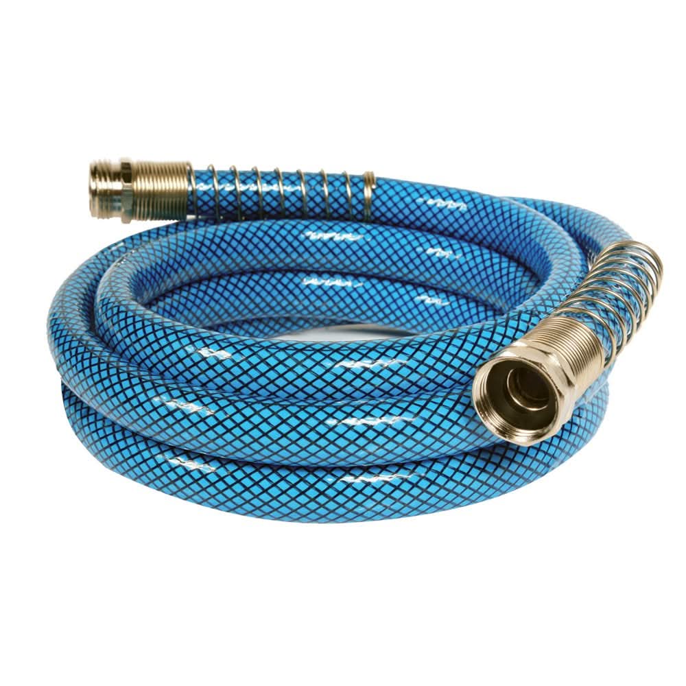 Camco Premium Drinking Water Hose 10ft blue anti-kink heavy duty with machined fittings and strain-relief ends