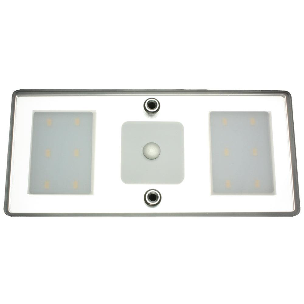 Lunasea LED ceiling and wall light fixture with touch dimming and warm white 6W polished aluminum design