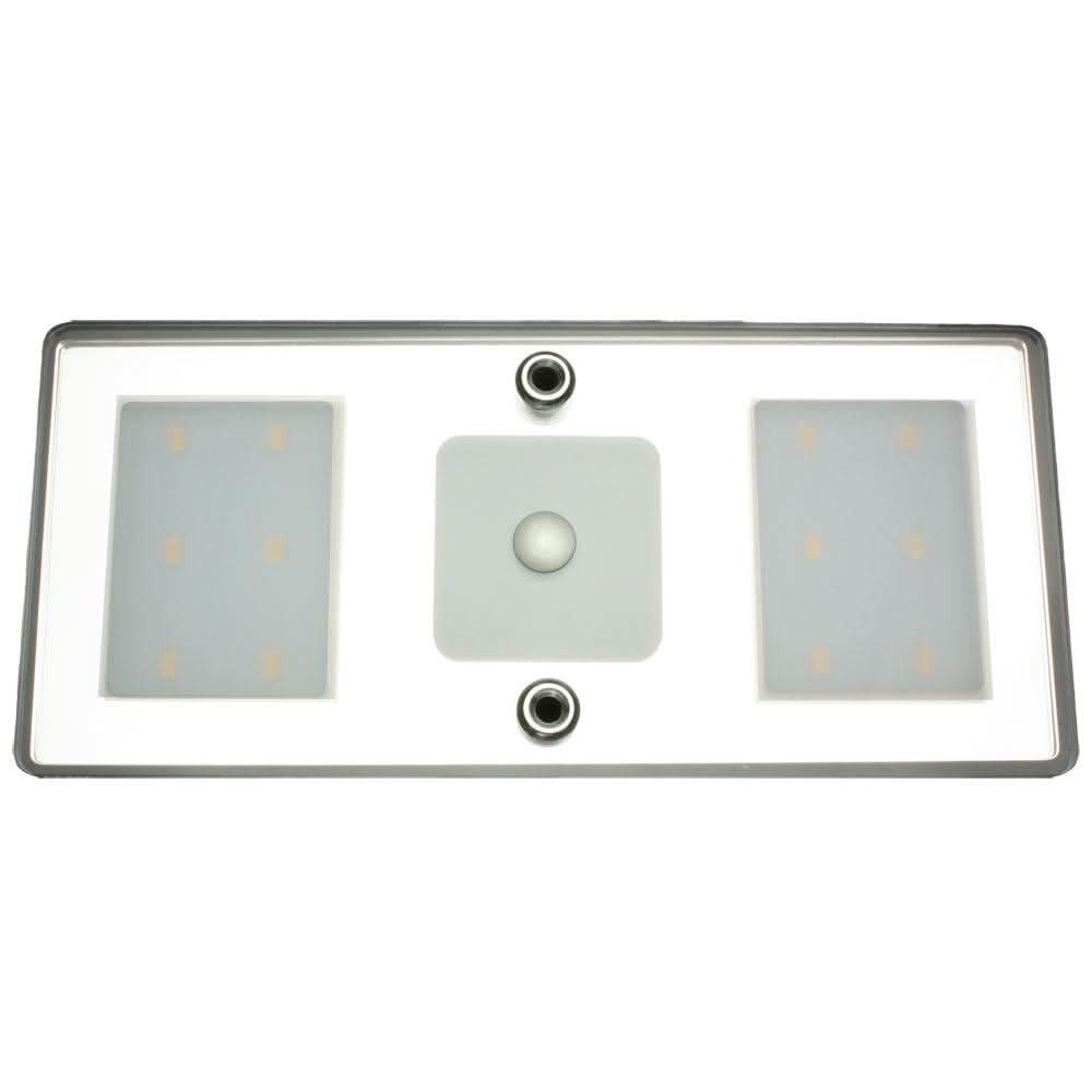 Lunasea LED ceiling and wall light fixture with touch dimming and warm white 6W polished aluminum design