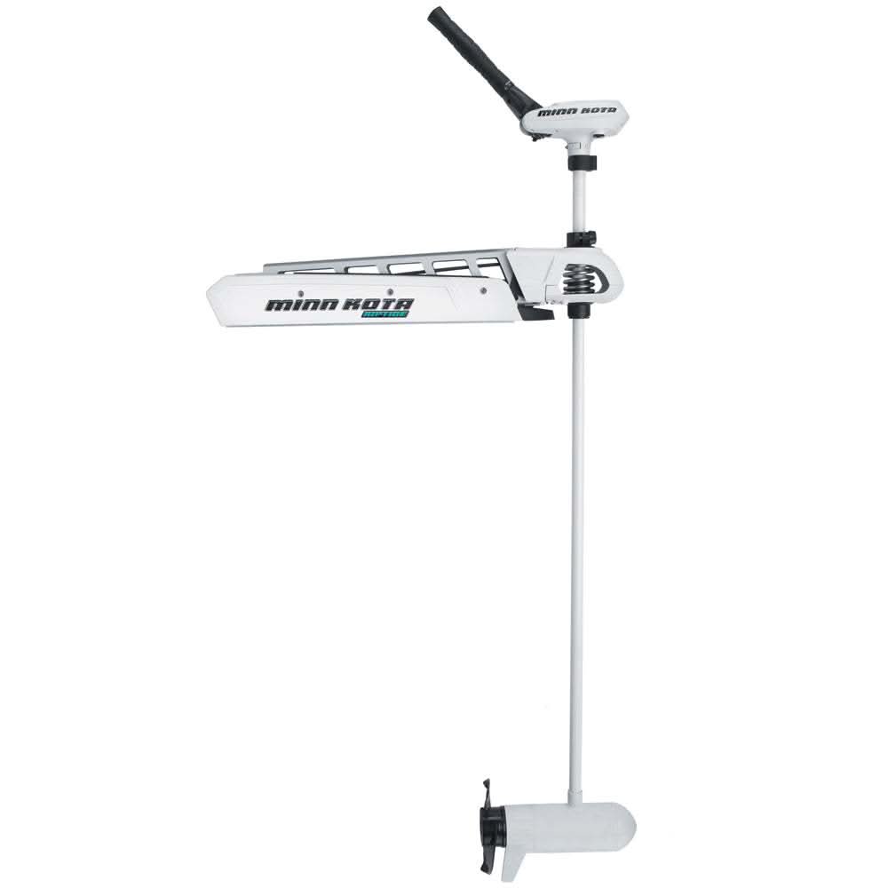 Minn Kota Riptide SF 112 saltwater trolling motor with 112lbs thrust and 62-inch shaft for boat bow mount.