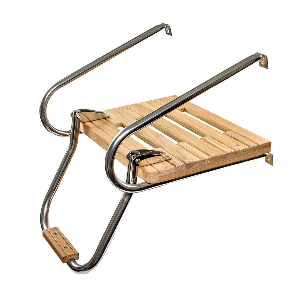 Whitecap Teak Swim Platform with Ladder for Inboard/Outboard Motors - 60903