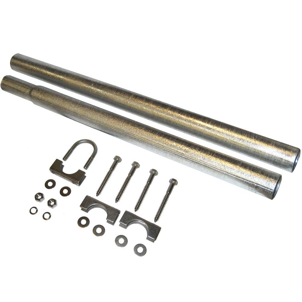 Davis Mounting Pole Kit with two galvanized poles and mounting hardware for Vantage stations and sensors