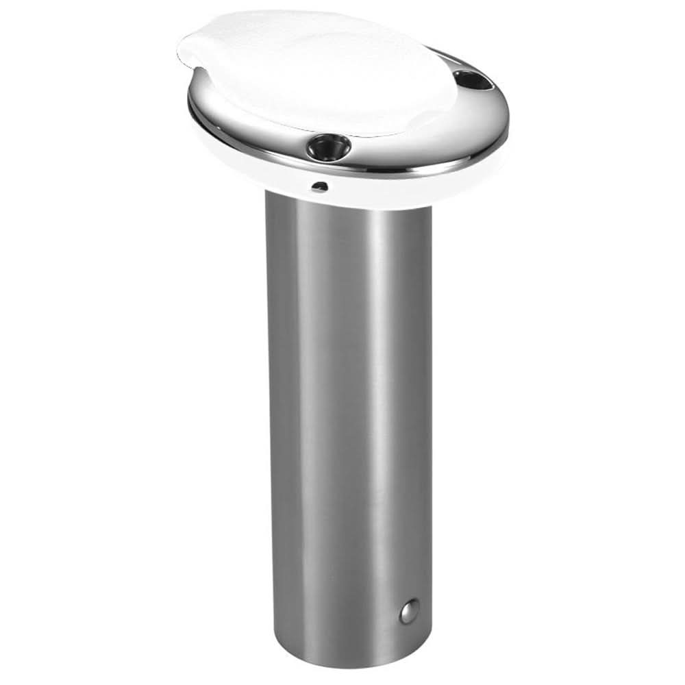 Attwood Standard Series Rod Holder - 0° - White Insert - 66364W7