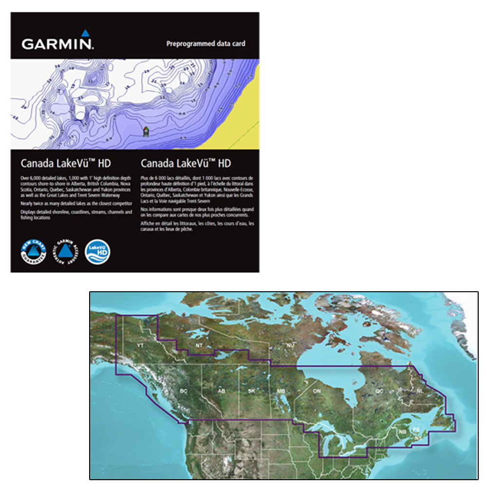 Garmin Canada LakeVü HD - microSD/SD for GPSMAP, Montana & Oregon Handhelds - 010-C1113-00