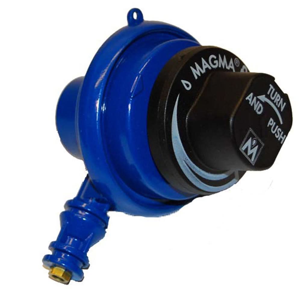 Magma Control Valve/Regulator Type 1 low output for gas grills with black knob and blue body