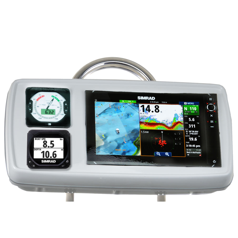 NavPod GP1176 SystemPod Pre-Cut for Simrad NSS12 evo2 or B&G Zeus² 12 & 2 Instruments for 9.5" Wide Guard - GP1176