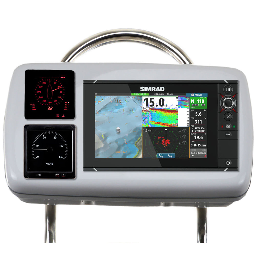 NavPod GP2080-13 SystemPod Pre-Cut for Simrad NSS9 evo2 or B&G Zeus² 9 & 2 Instruments for 12" Wide Guard - GP2080-13