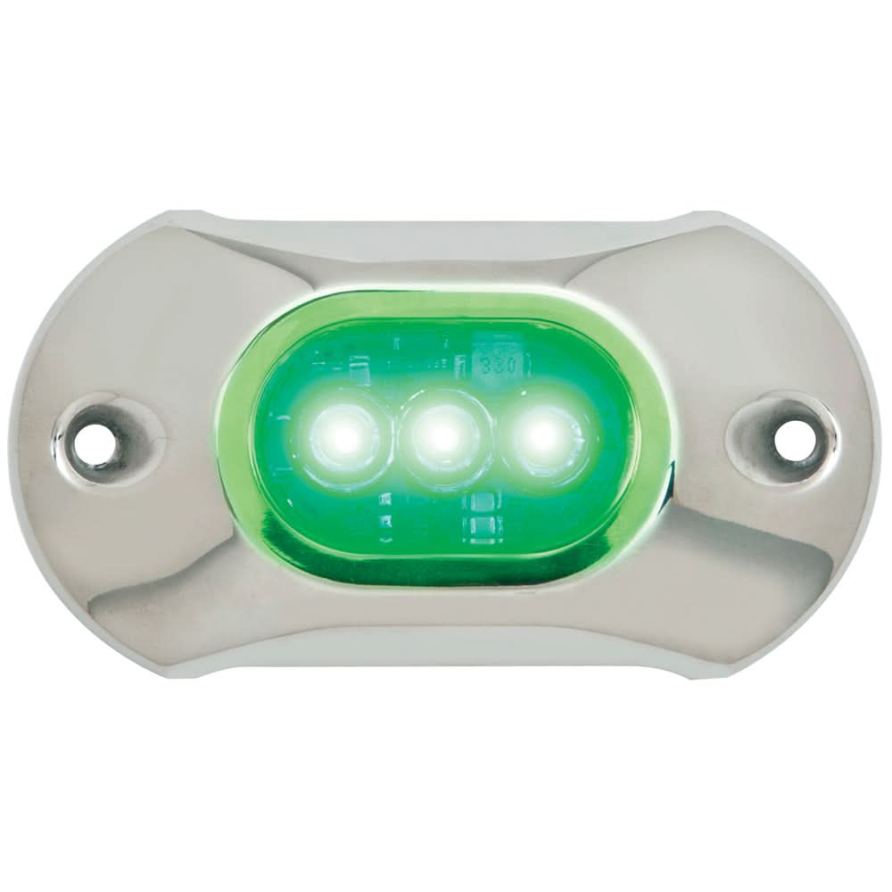 Attwood Light Armor Underwater LED Light - 3 LEDs - Green - 65UW03G-7