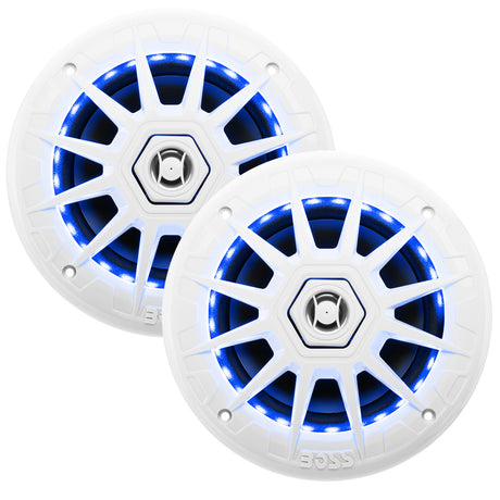 Boss Audio MRGB65 Coaxial Marine Speakers w/RGB LED Lights - 6.5" - MRGB65
