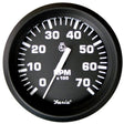 Faria Euro Black 4" Tachometer - 7,000 RPM (Gas - All Outboard) - 32805