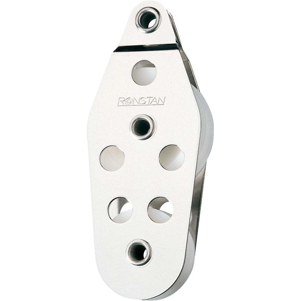 Ronstan Series 29 Fiddle Block with tube rivet head, stainless steel and acetal sheave, lightweight durable sailing block.