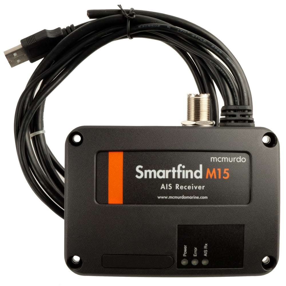 McMurdo SmartFind M15 AIS Receiver with USB cable and indicator lights