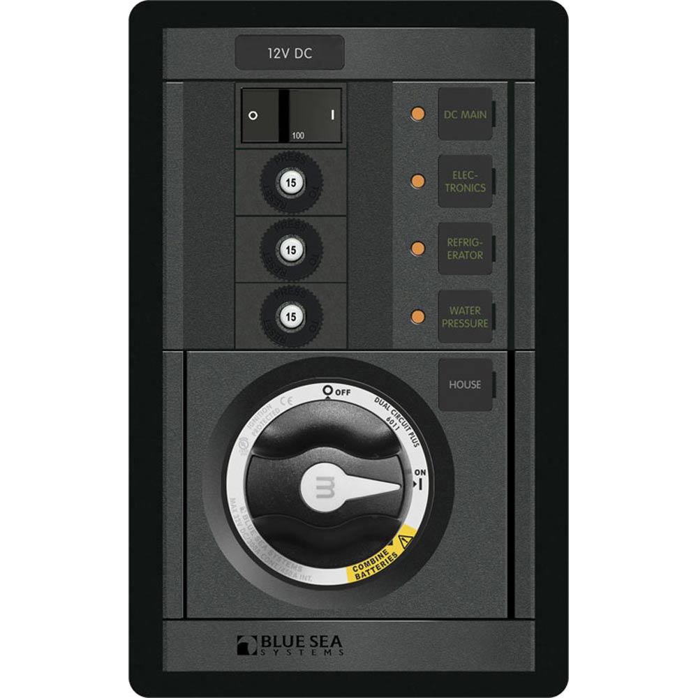 Blue Sea 1408 M-Series Dual Circuit Plus™, Main + 3 Positions CLB Vertical - 1408