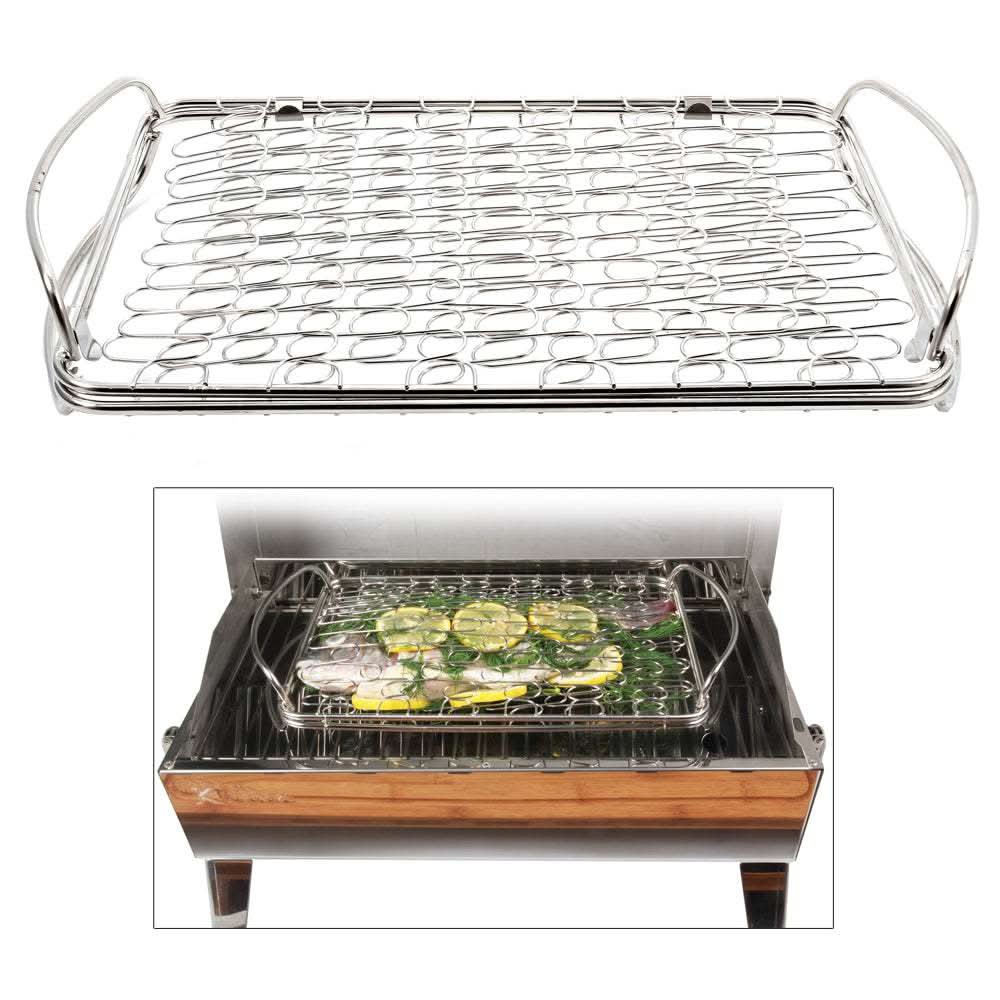 Kuuma Fish Basket stainless steel grill accessory for delicate foods with flexible wire design and dishwasher safe