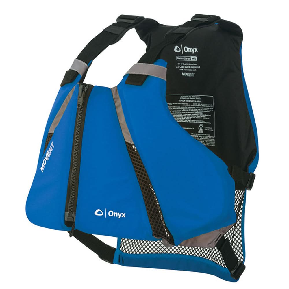 Onyx MoveVent Curve Paddle Sports Life Vest - M/L - Blue - 122000-500-040-16
