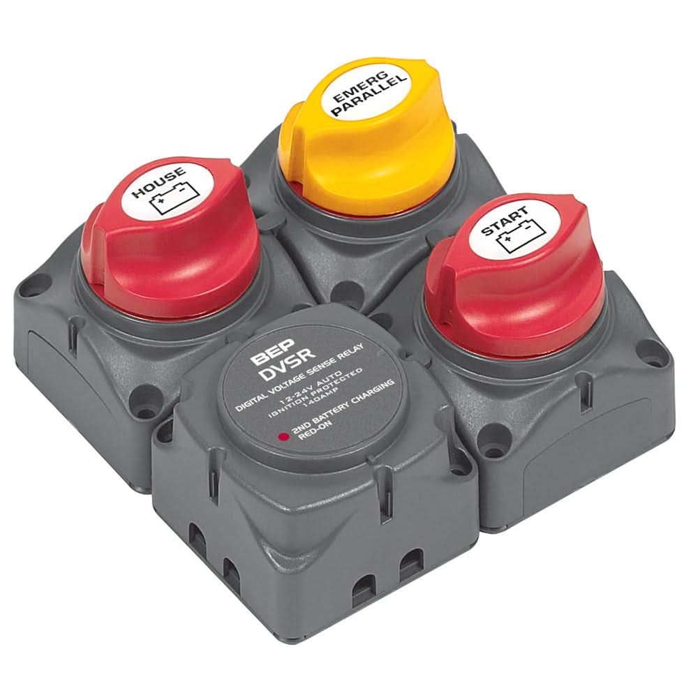 BEP Square Battery Distribution Cluster f/Single Engine w/Two Battery Banks - 716-SQ-140A-DVSR