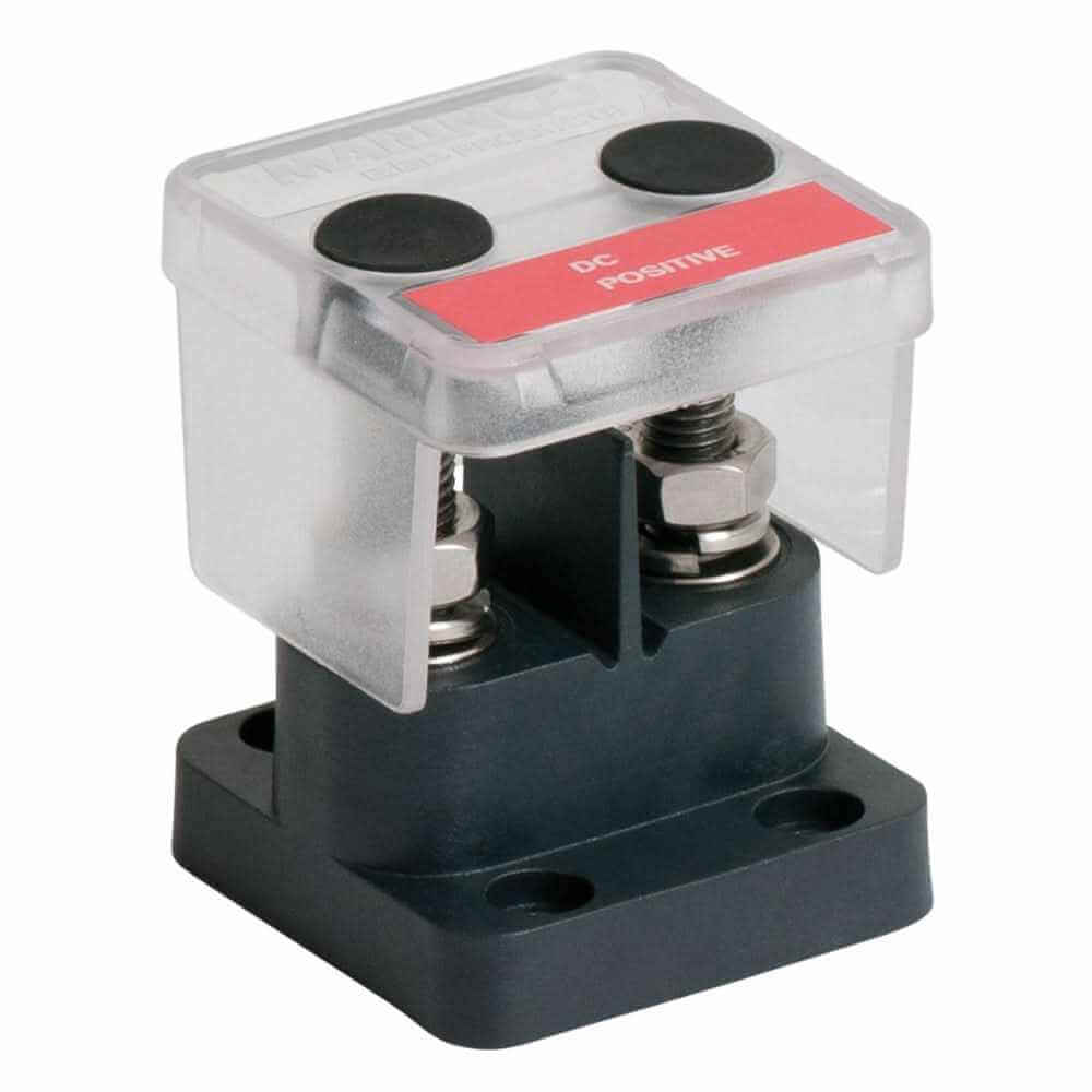 BEP Pro Installer Double Insulated Stud 8mm with clear protective cover for marine electrical connections
