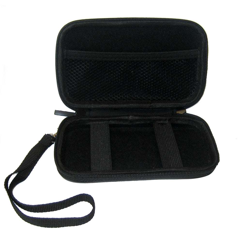 HawkEye FishTrax hard sided canvas carrying case for FishTrax fish finders with wrist strap and mesh pocket