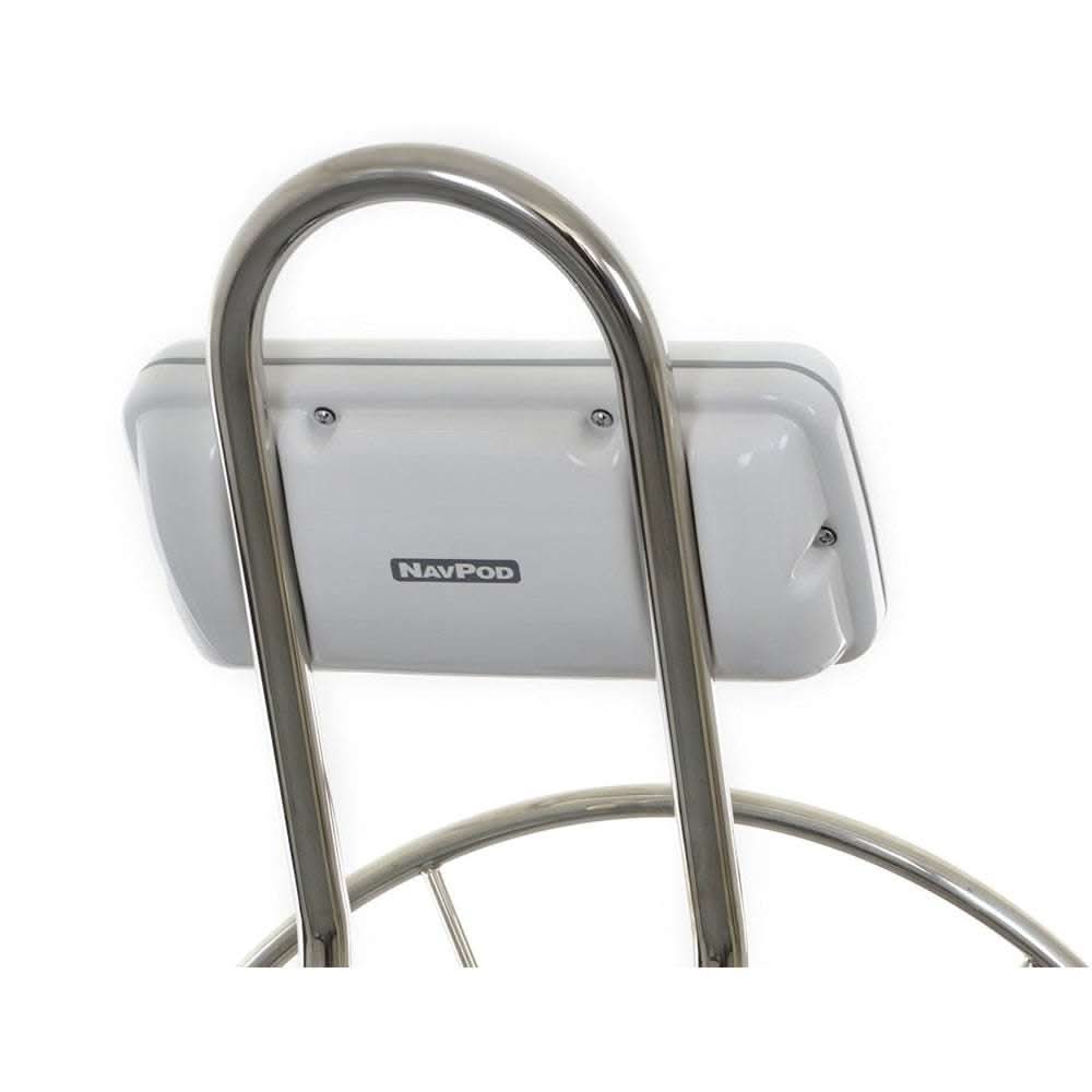 NavPod GP1170-12 waterproof marine electronics housing pre-cut for Garmin GPSMAP models mounted on boat railing