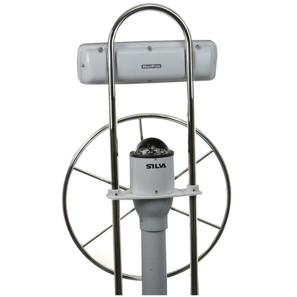 NavPod SG225 stainless steel 12-inch wide straight guard with 1.25-inch tube diameter and mirror polished finish