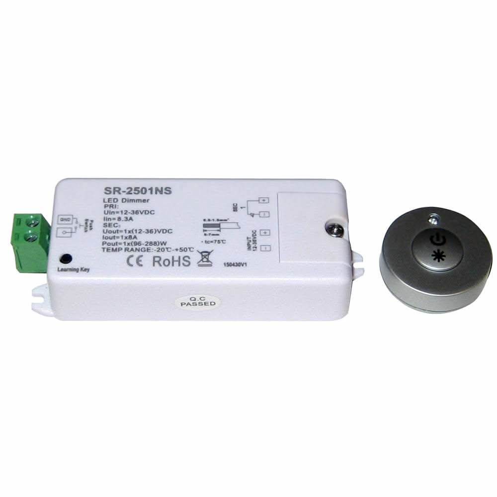 Lunasea Remote Dimming Kit with receiver and button remote for smooth 12-36V lighting control