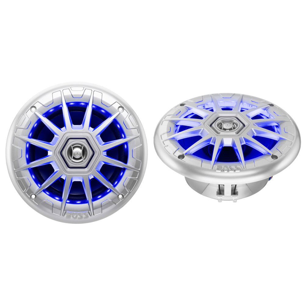 Boss Audio MRGB65S 6.5" 2-Way Coaxial Marine Speakers w/RGB LED Lights - MRGB65S