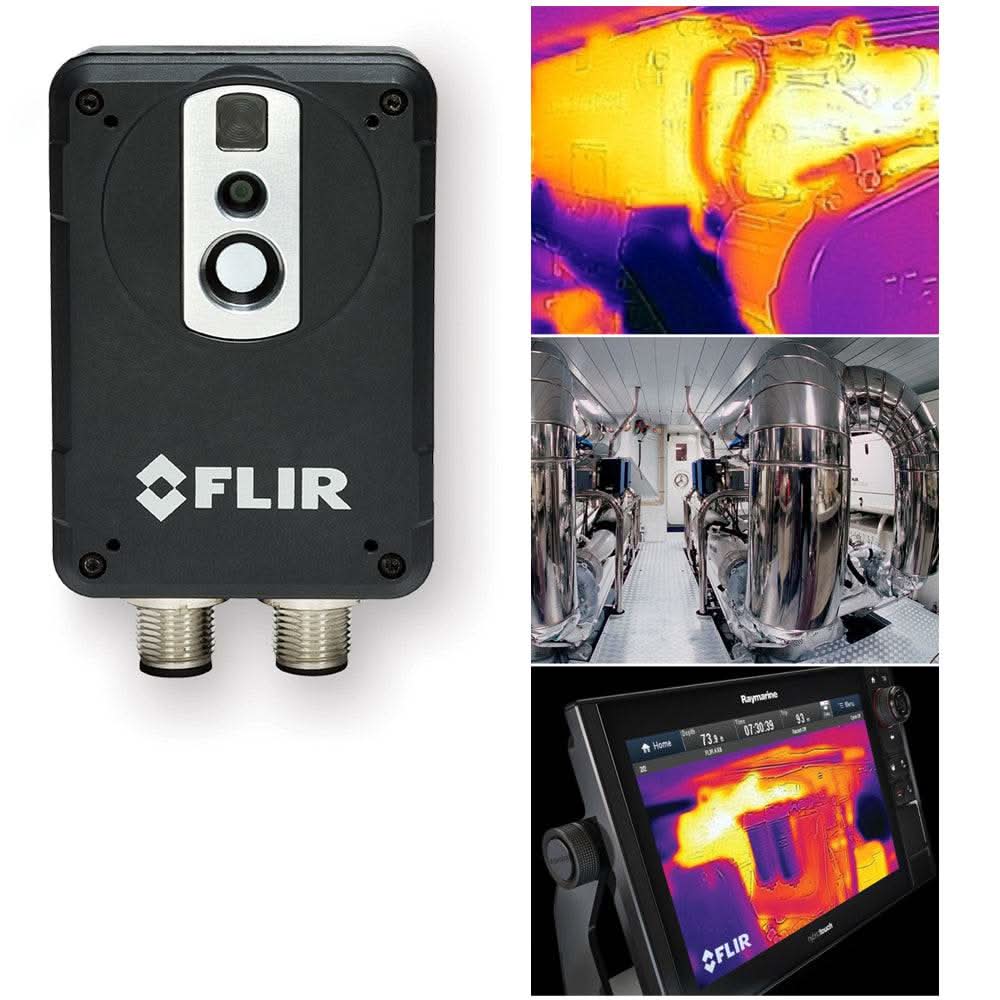 FLIR AX8 Marine Thermal Monitoring System with thermal and visible imaging for vessel machinery monitoring and Raymarine integration