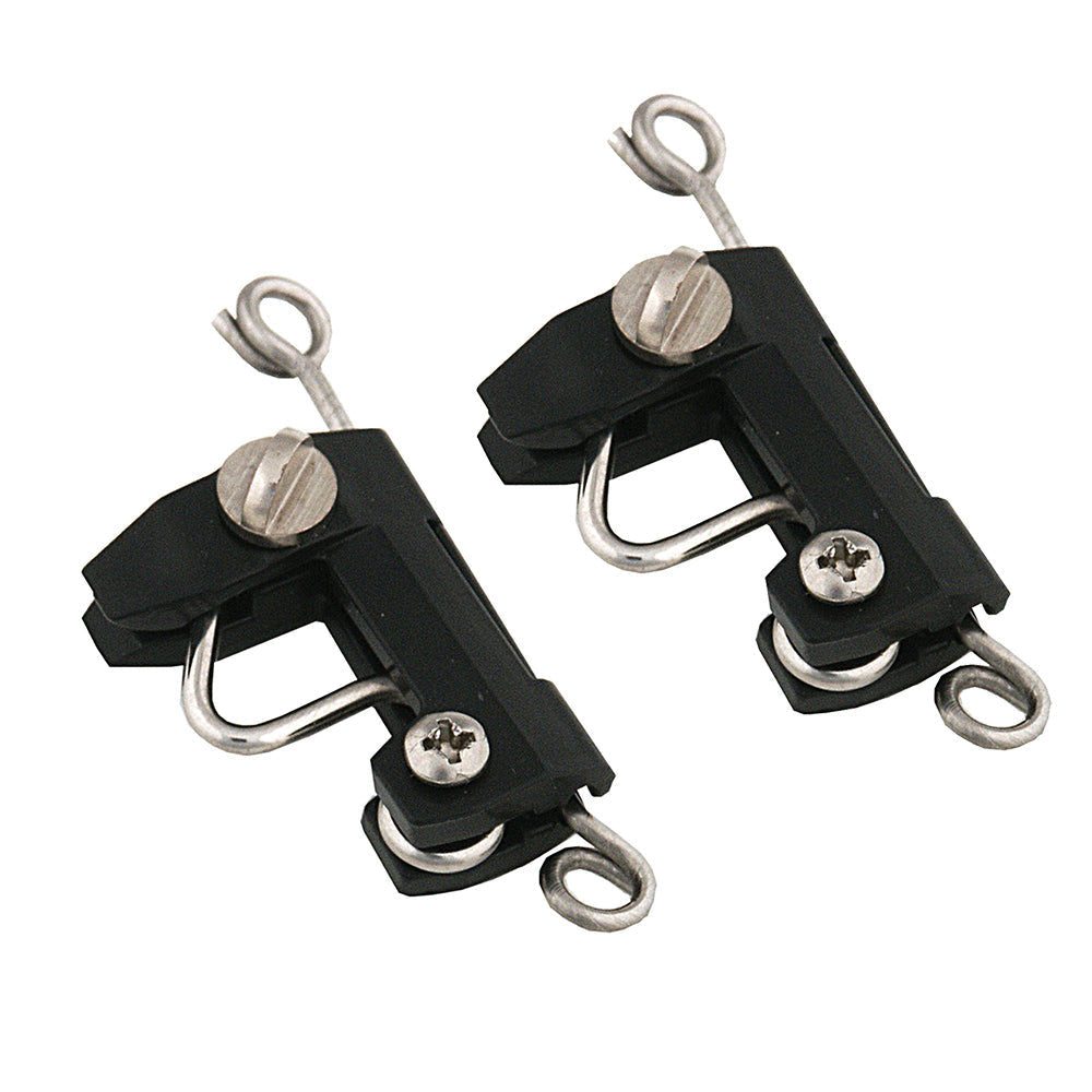 Taco Standard Release Outrigger Zip Clips pair made of stainless steel and plastic for light and medium duty use