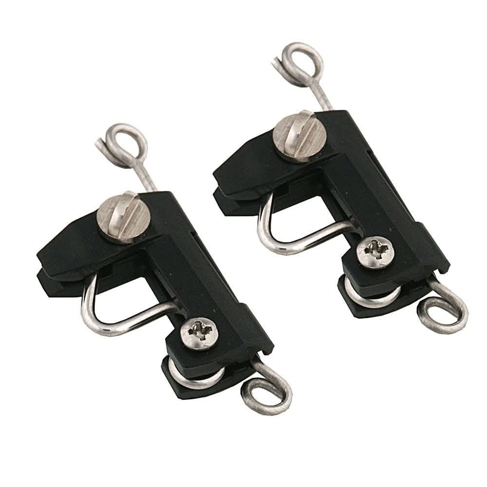 Taco Standard Release Outrigger Zip Clips pair made of stainless steel and plastic for light and medium duty use