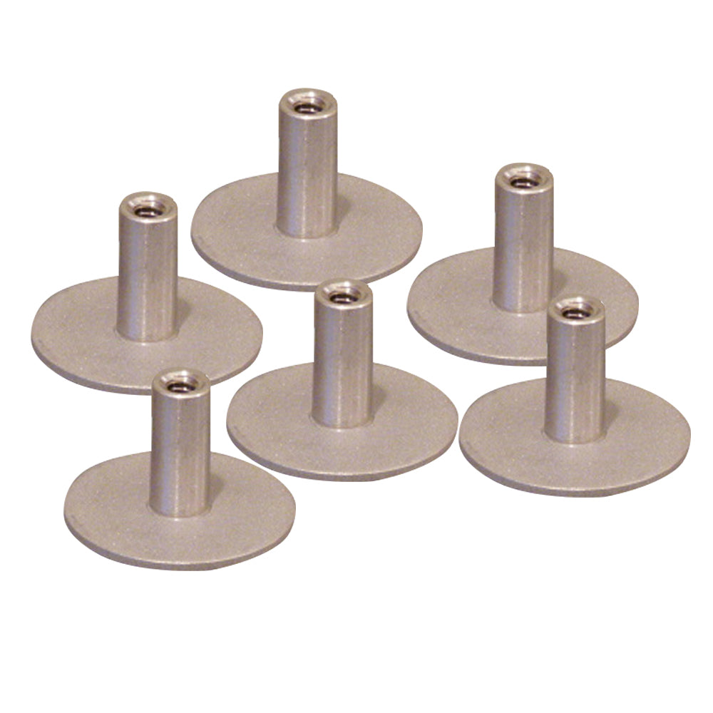Weld Mount Stainless Steel Standoff 1.25" Base 1/4" x 20 Thread .75 Tall - 6-Pack - 142012304