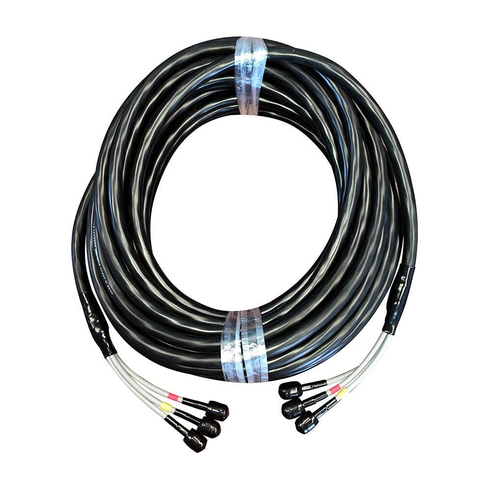 Furuno 15M antenna cable for SC50 GPS display with black connectors and coiled design