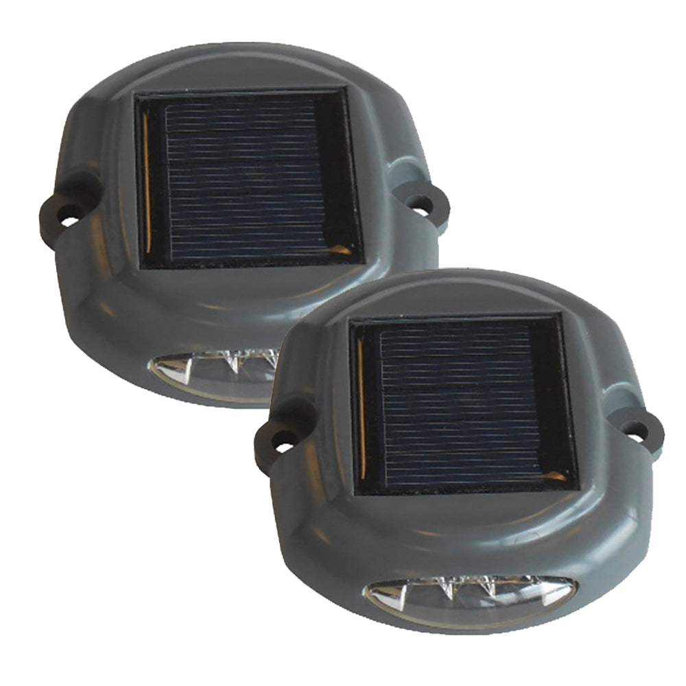 2-pack Dock Edge Docklite solar dock and deck lights with weatherproof design and automatic dusk activation